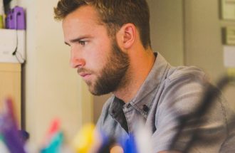 Man working at computer